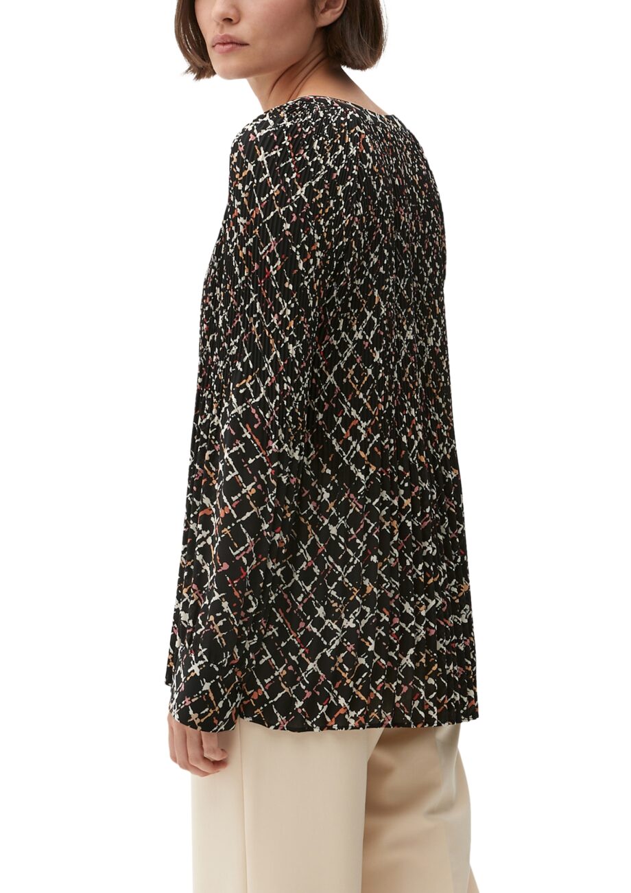 s.Oliver BLACK LABEL Plissee-Bluse mit Print