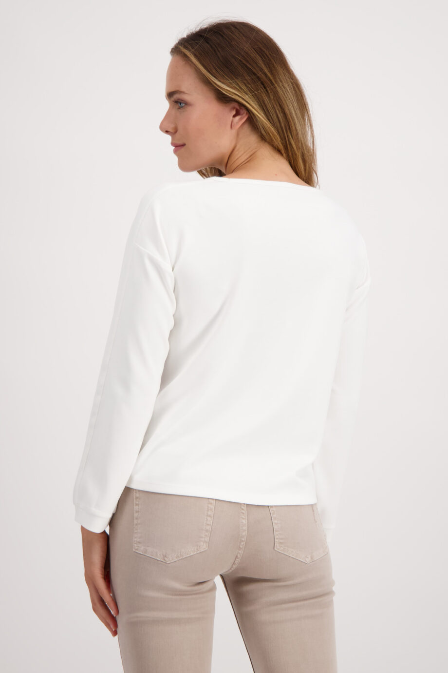 MONARI Jersey Shirt mit Rundhals und Strass