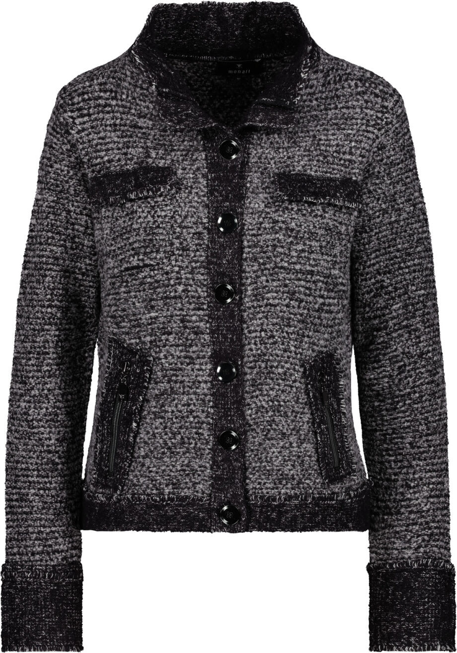 MONARI Bouclè Jacke mit Stehkragen und Glitzereffekt