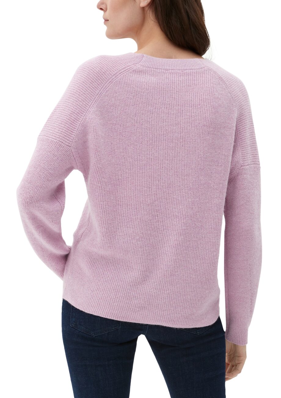 S. OLIVER Strickpullover mit V-Ausschnitt