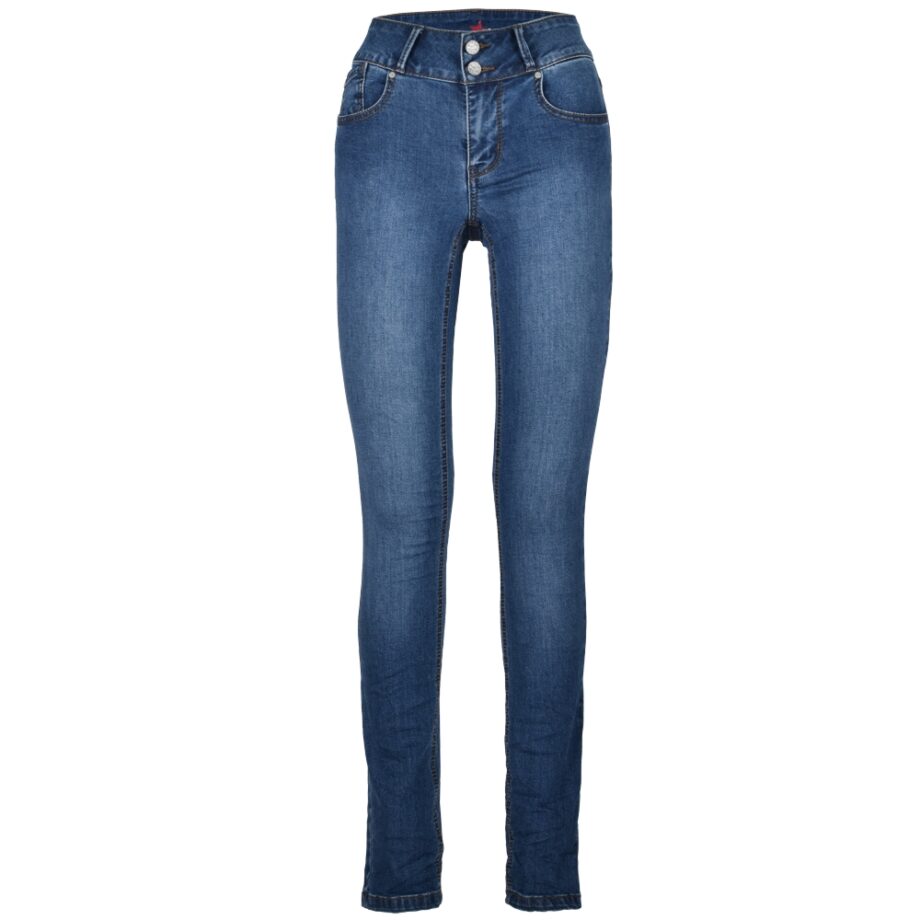 BUENA VISTA Damen Tummyless stretch denim in Blau - midstone