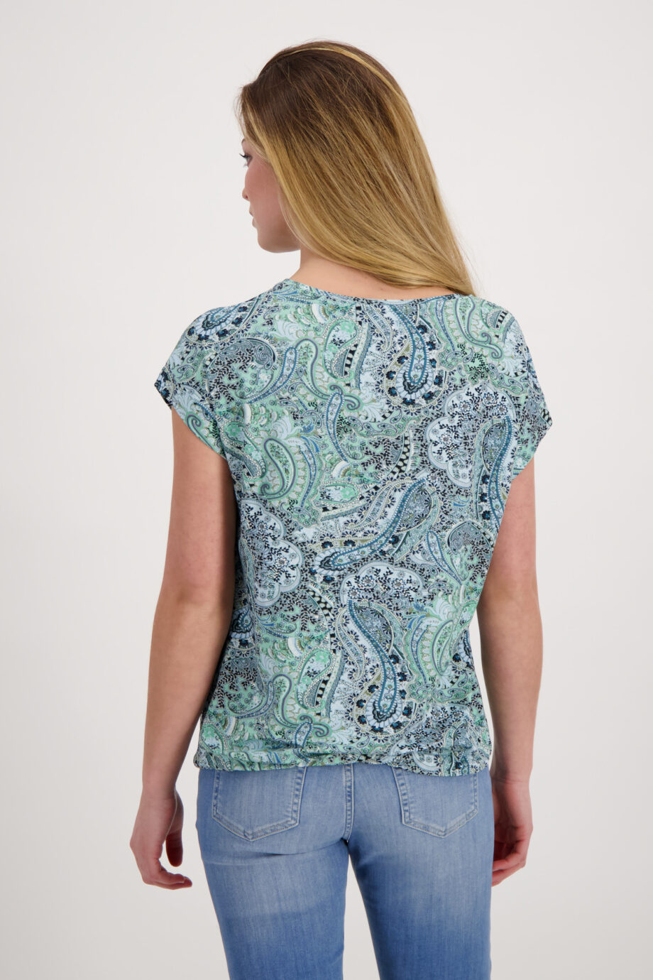 MONARI Paisley Muster T Shirt mit Tunnelzug