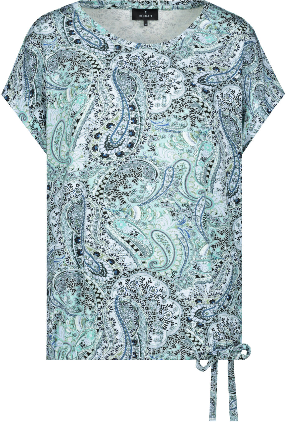 MONARI Paisley Muster T Shirt mit Tunnelzug