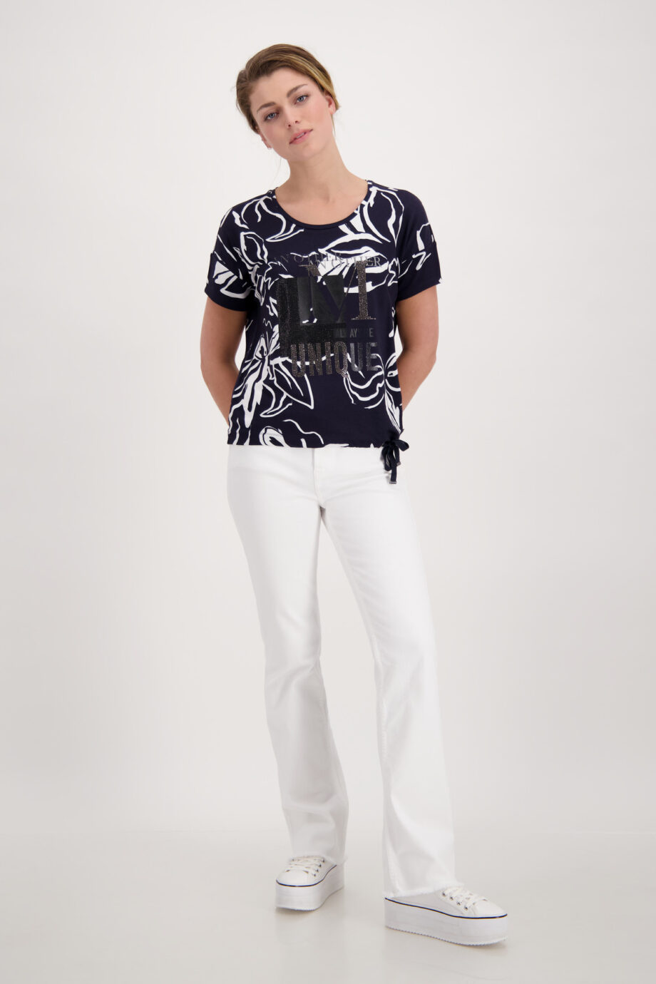 MONARI T-Shirt mit Blumenmuster
