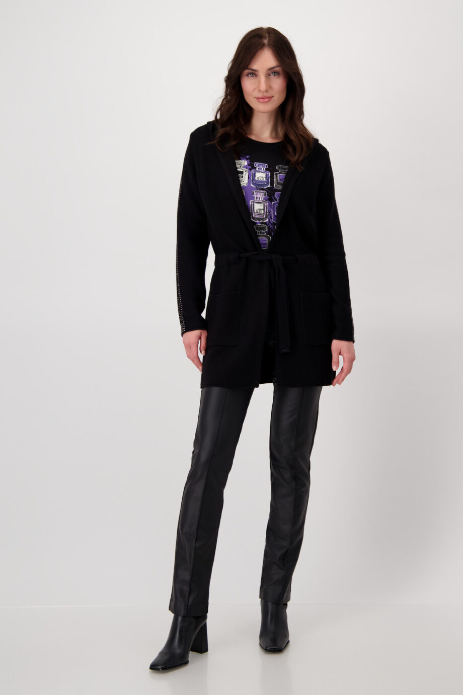 MONARI Strickjacke mit Taillenband
