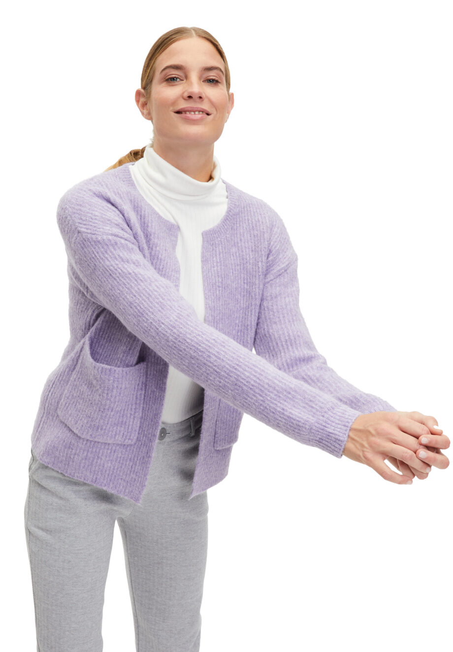 CARTOON Casual-Strickjacke in Violett