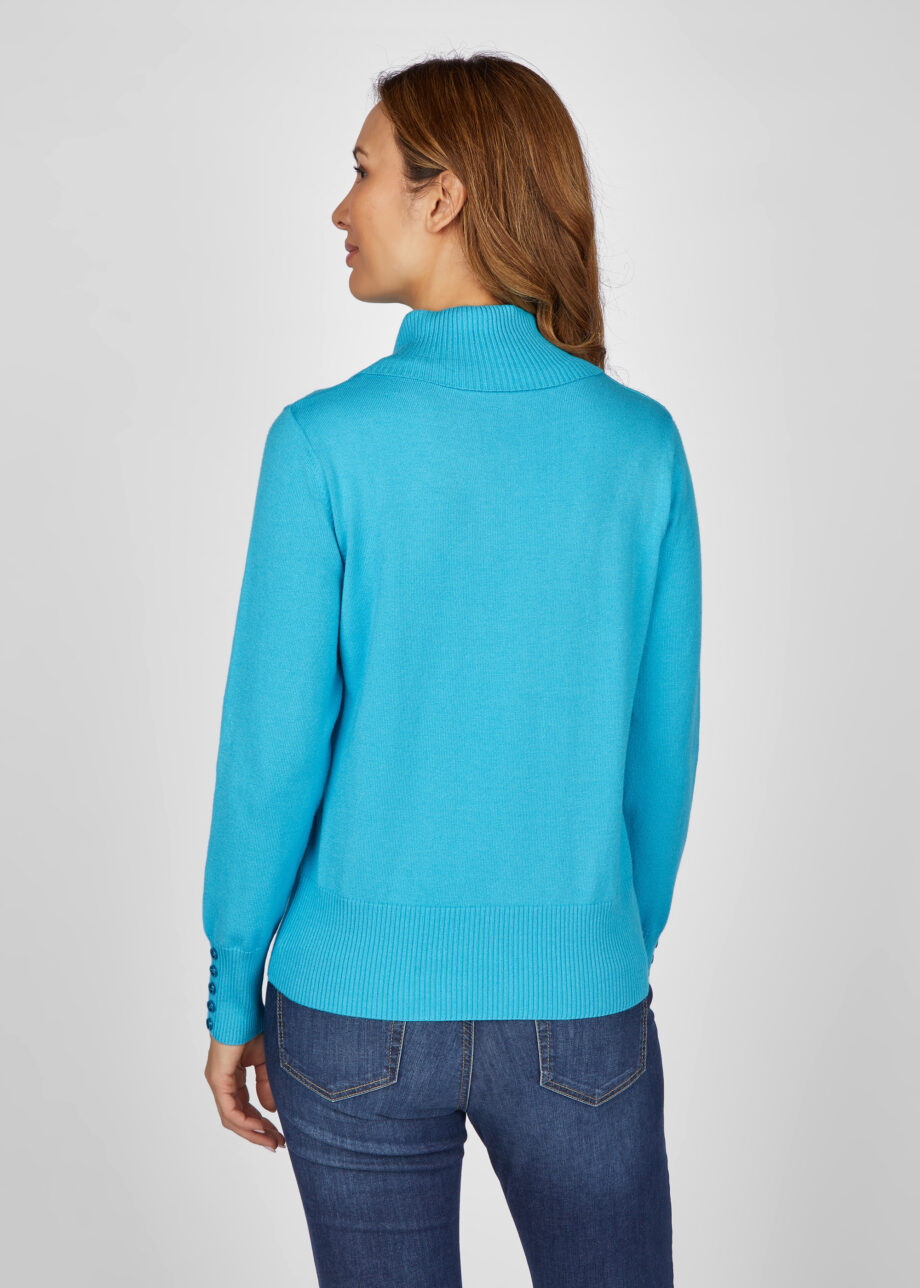 RABE Pullover mit Rollkragen Blue Romance