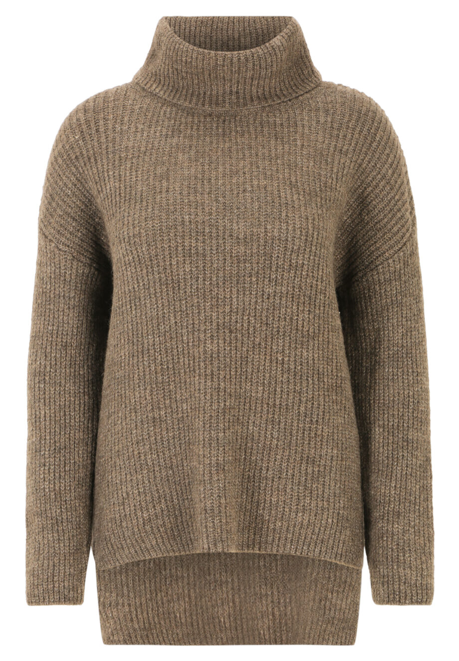 CARTOON Damen Strickpullover mit Rollkragen oversized in Braun - walnut melange