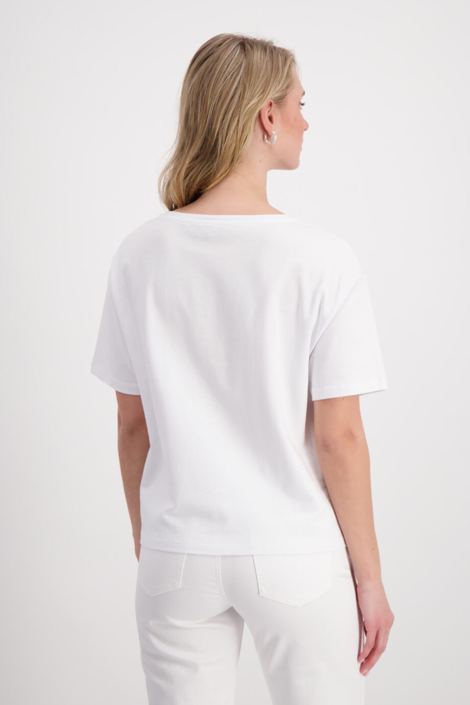 MONARI Damen T-Shirt mit Blumenprint in Weiß