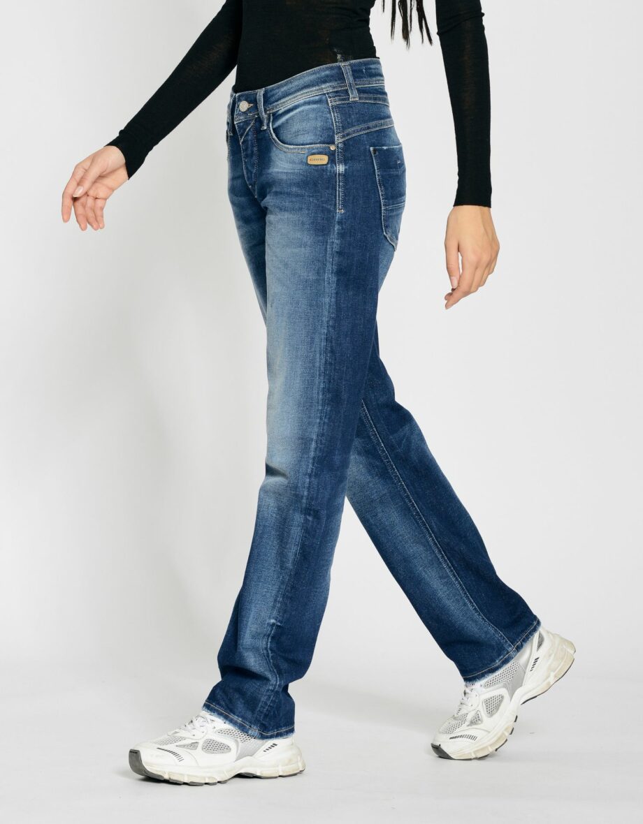 GANG Damenjeans Amelie Straight in Denim Passion