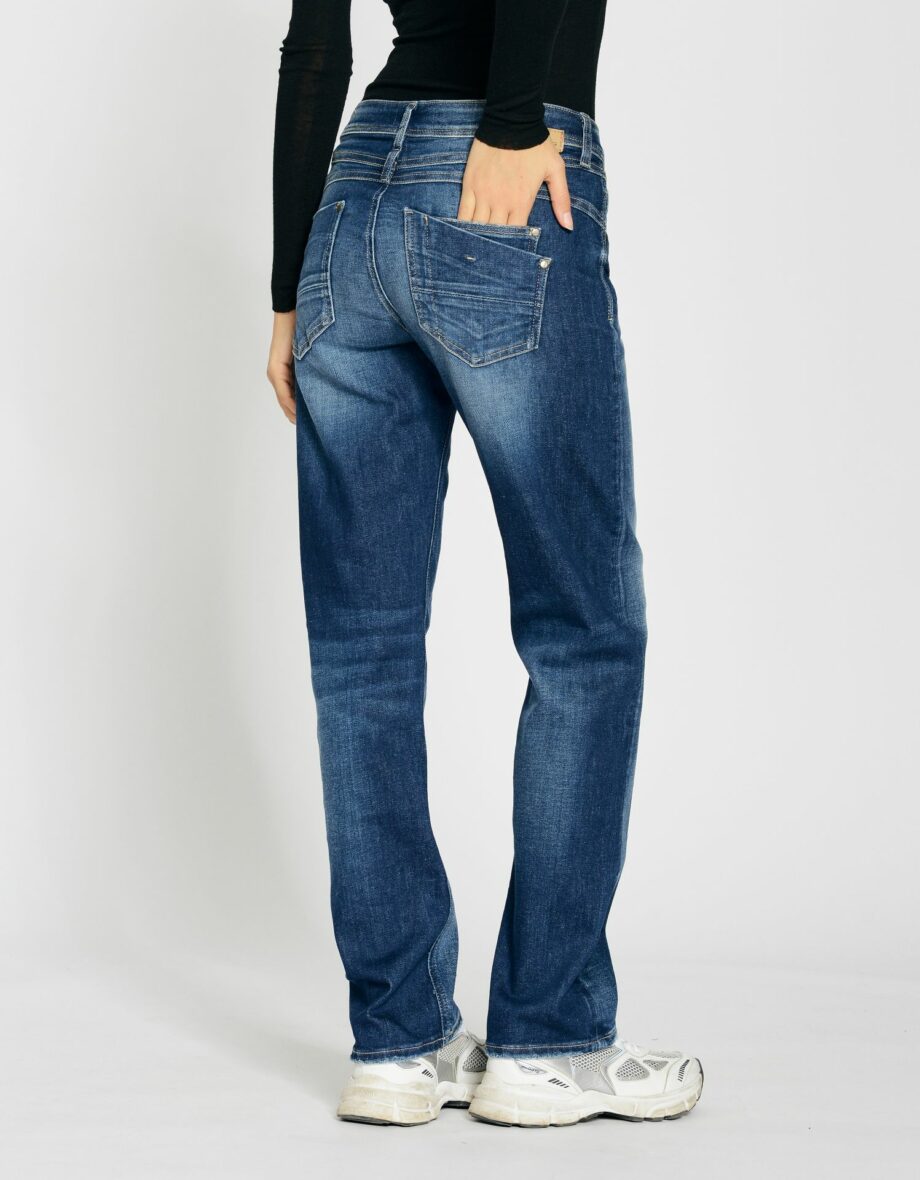 GANG Damenjeans Amelie Straight in Denim Passion