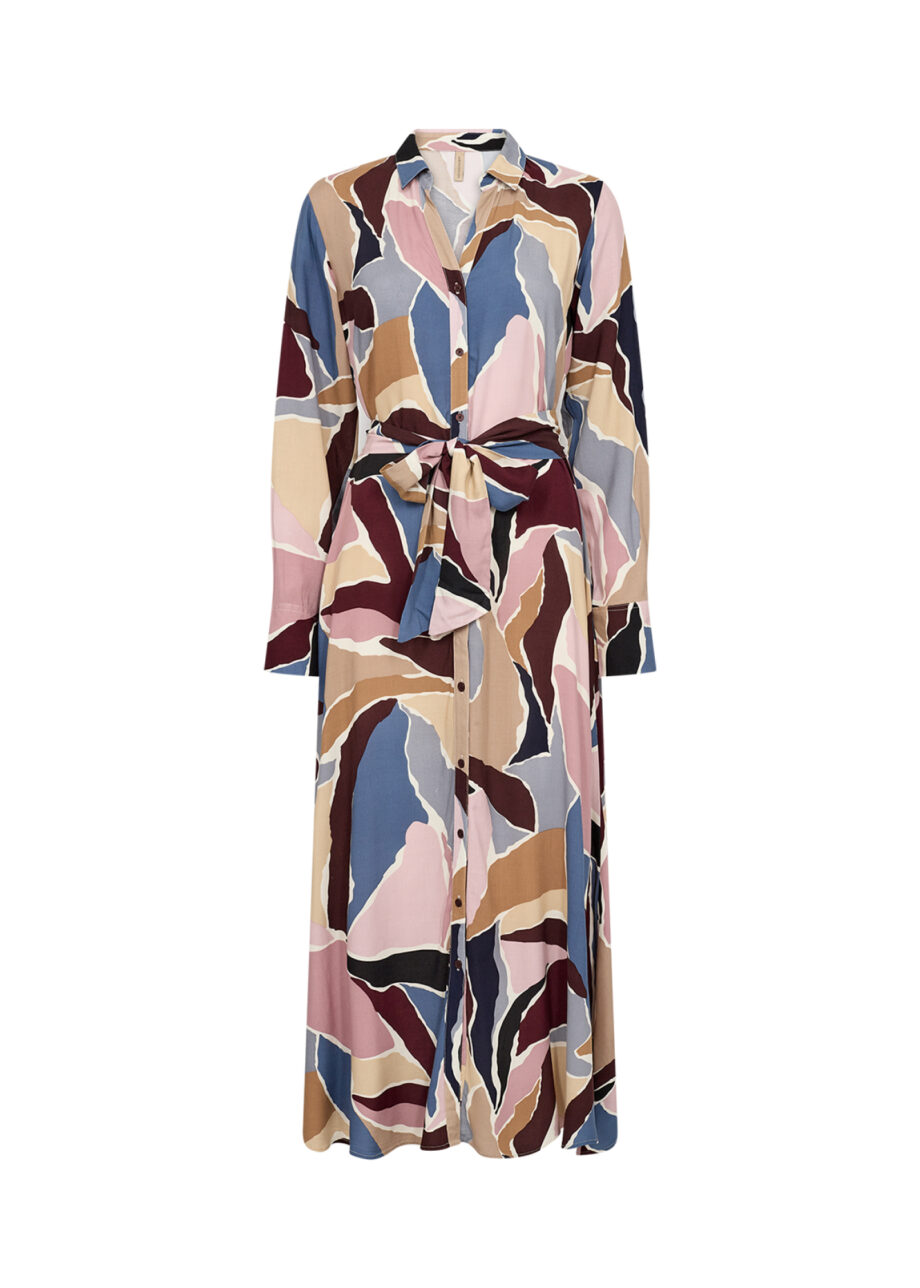 SOYACONCEPT Maxikleid Ilana in Wine Combi Print