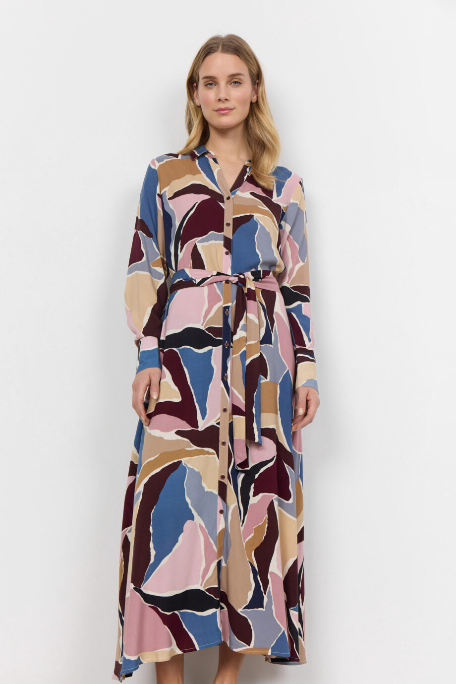 SOYACONCEPT Maxikleid Ilana in Wine Combi Print