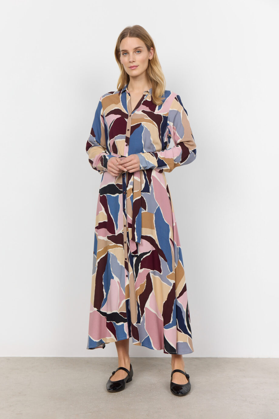 SOYACONCEPT Maxikleid Ilana in Wine Combi Print