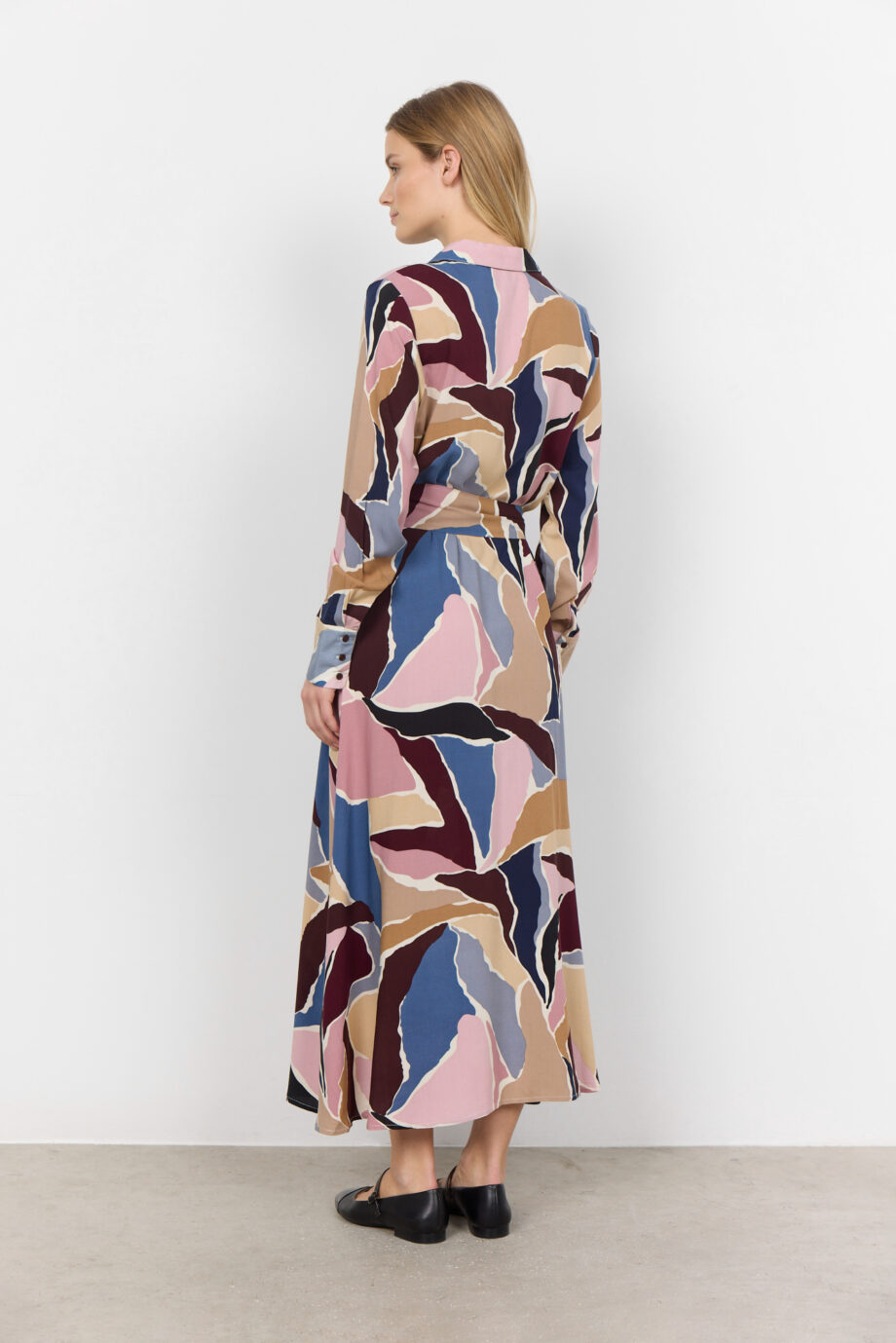 SOYACONCEPT Maxikleid Ilana in Wine Combi Print