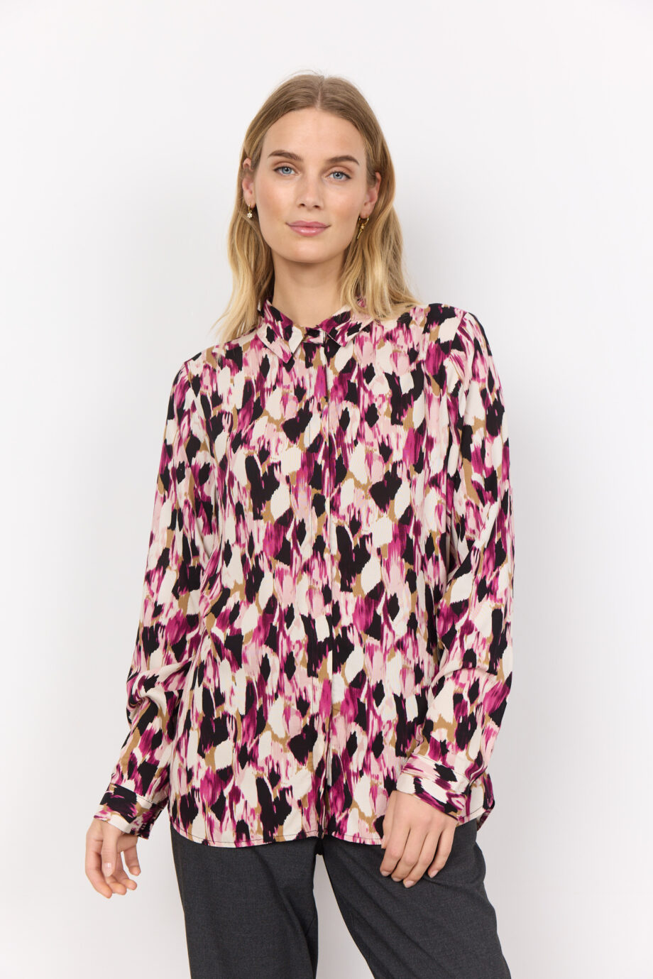 SOYACONCEPT Damenbluse mit Print SC-NANNA 1 in Fuchsia