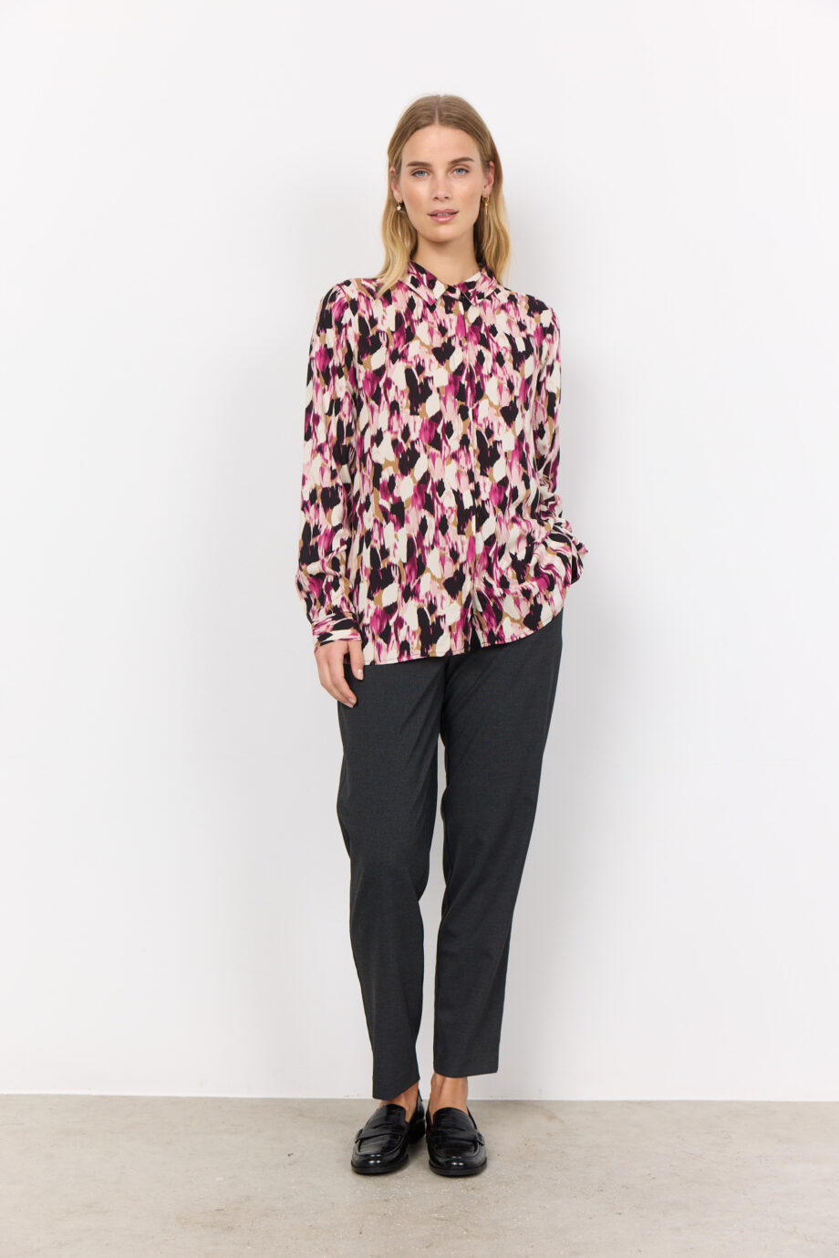 SOYACONCEPT Damenbluse mit Print SC-NANNA 1 in Fuchsia