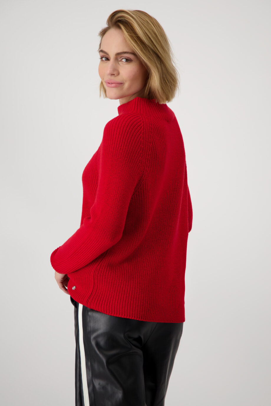 MONARI Damen Strickpullover mit Perlfangmuster