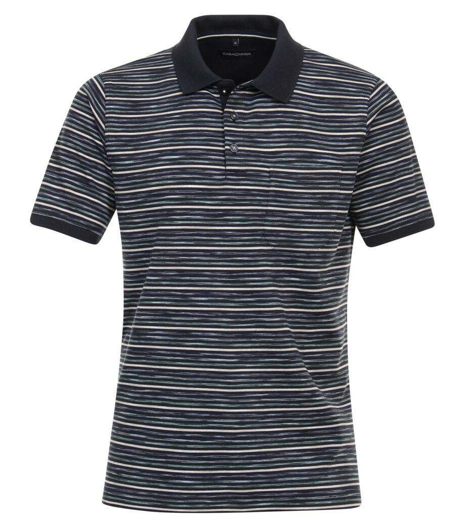 CASAMODA Herren Polo-Shirt mit Streifen