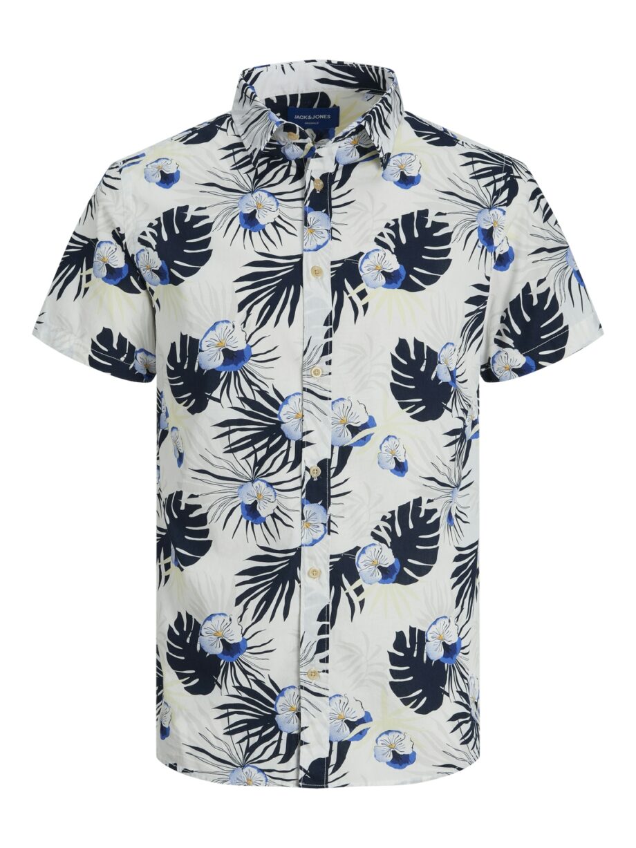 JACK&JONES Herren Sommerhemd mit Allover-Print