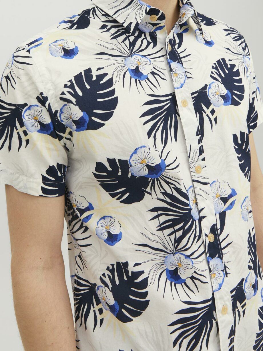 JACK&JONES Herren Sommerhemd mit Allover-Print