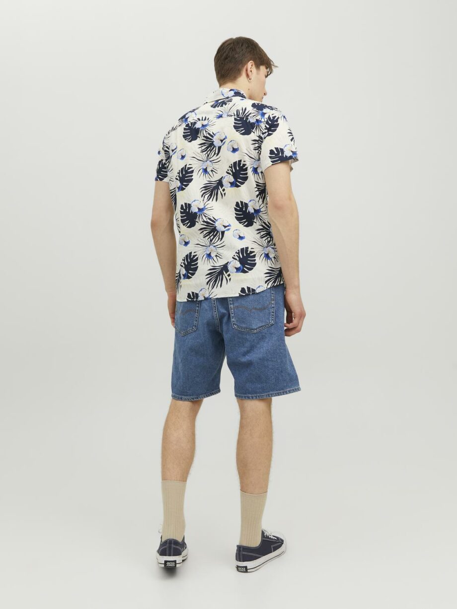 JACK&JONES Herren Sommerhemd mit Allover-Print