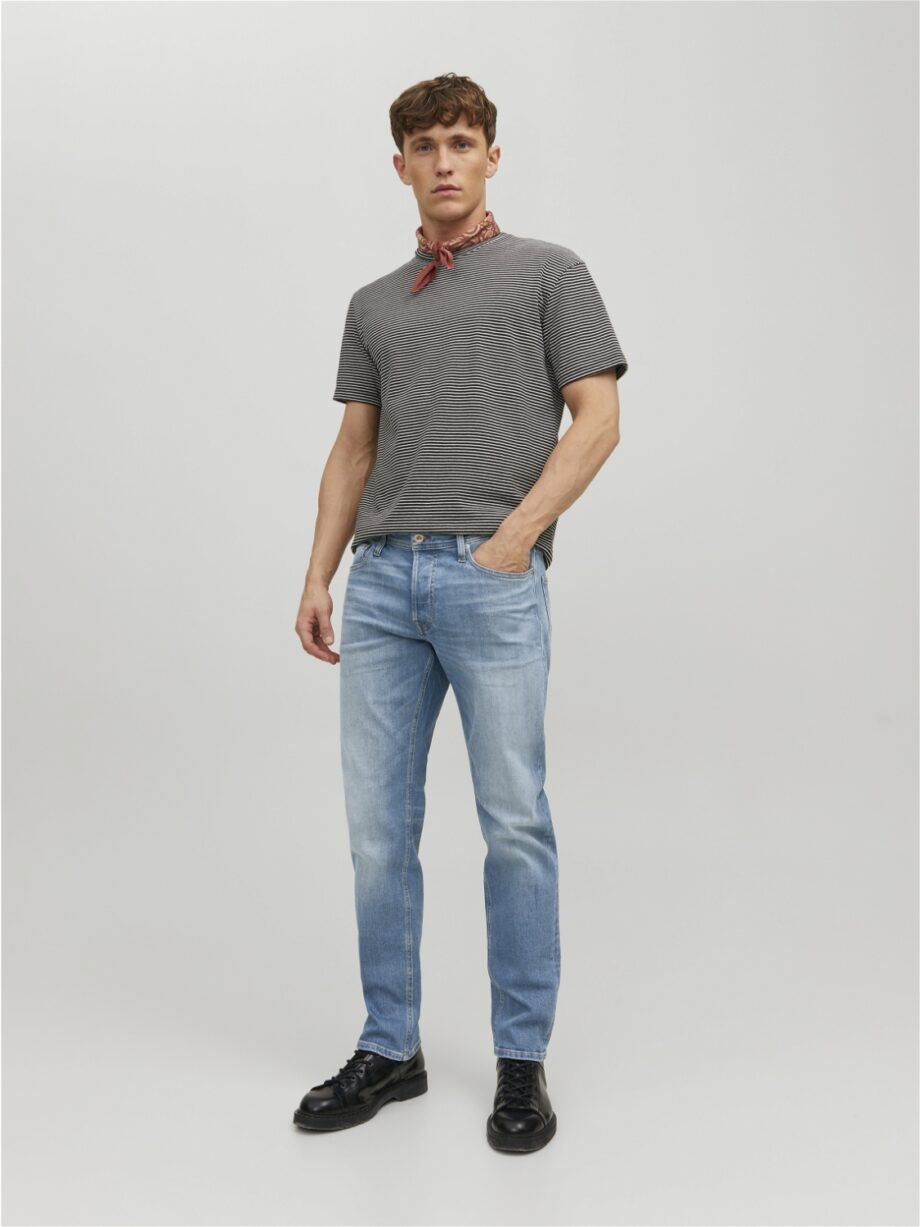 JACK&JONES Herren Jeans MIKE Comfort-Fit in Blau - light blue denim