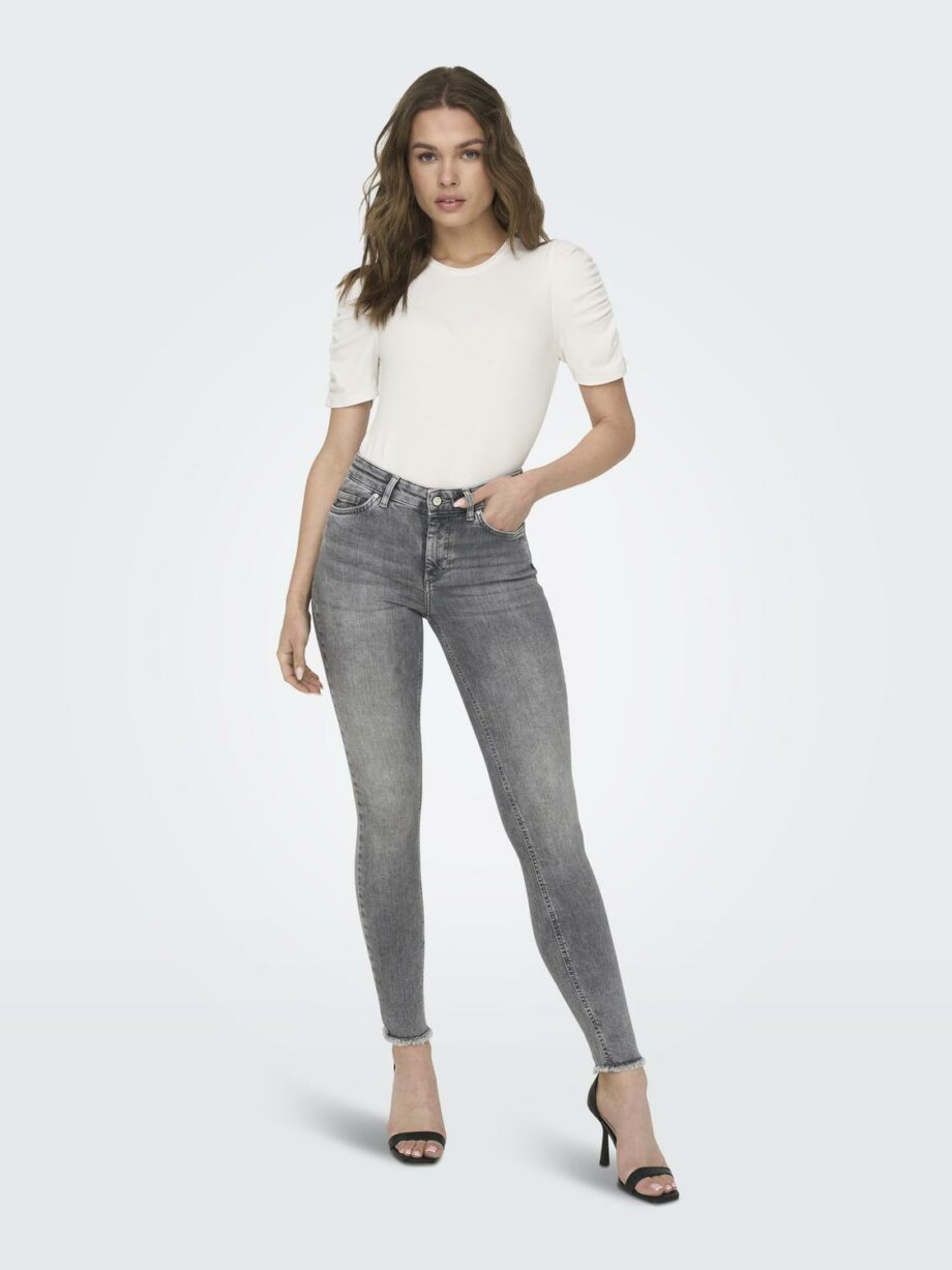 ONLY Damen Skinny Jeans Blush in Grau - grey denim