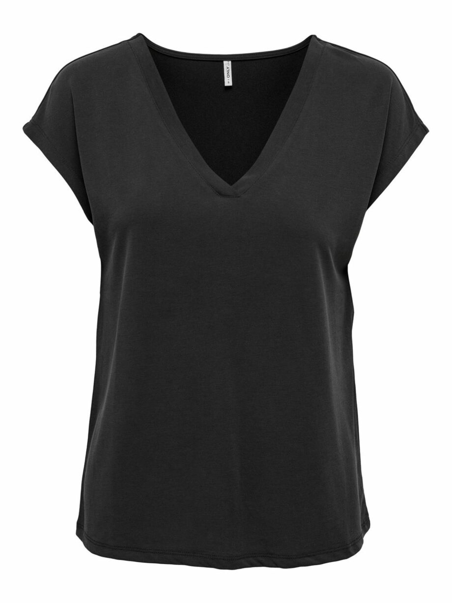 ONLY Damen T-Shirt mit V-Ausschnitt ONLFREE LIFE in Braun, Grün und Schwarz