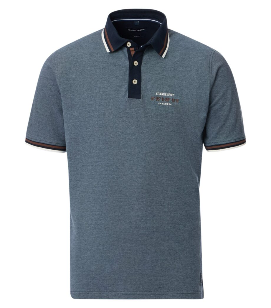 CASAMODA Herren Polo-Shirt mit kleiner Stickerei