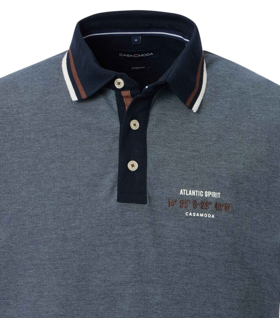 CASAMODA Herren Polo-Shirt mit kleiner Stickerei