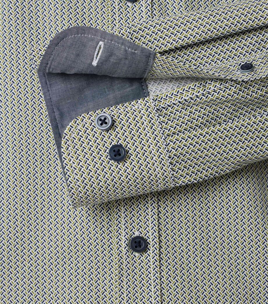 CASAMODA Herren Freizeithemd mit Minimal-Print Casual Fit