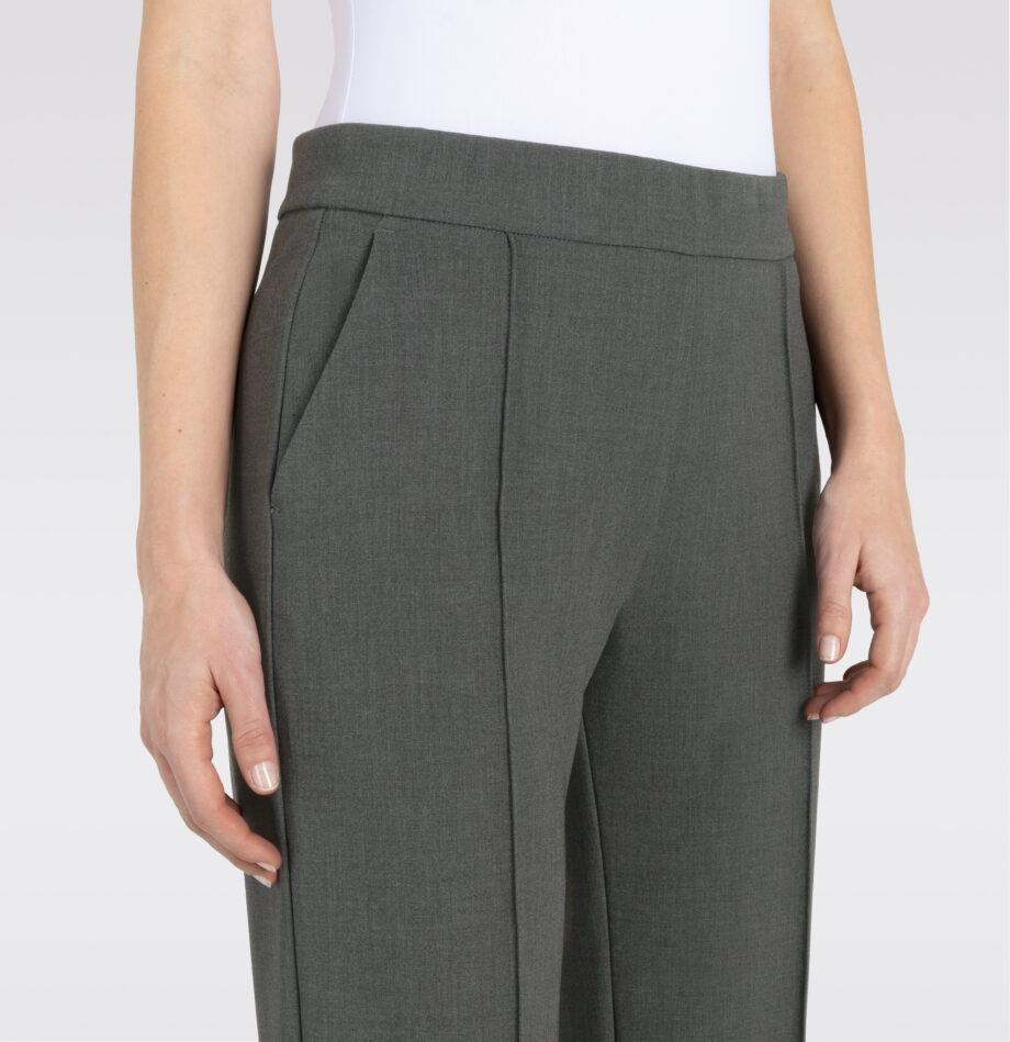 MAC Damenhose Wide Leg in Form Chiara, grey-melange