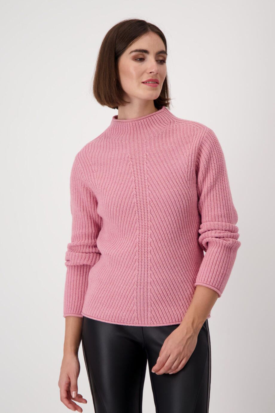 MONARI Damen Strickpullover mit Perlfangmuster