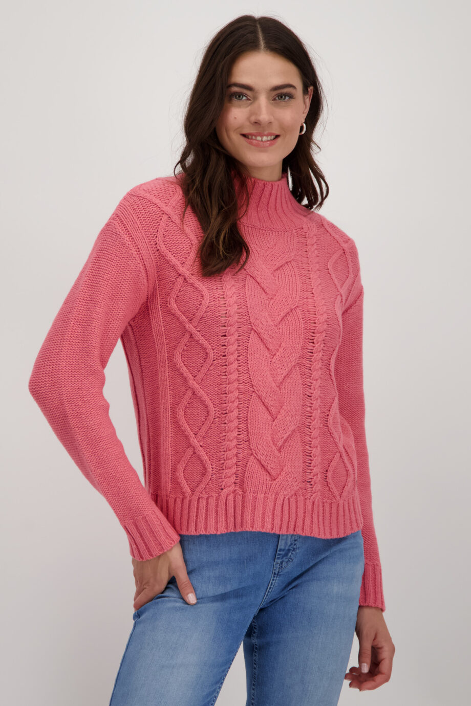 MONARI Damen Strickpullover mit Strukturmix