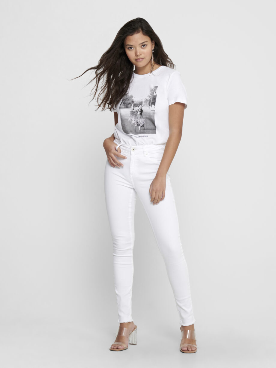 ONLY Damen Ankle-Jeans Blush weiß