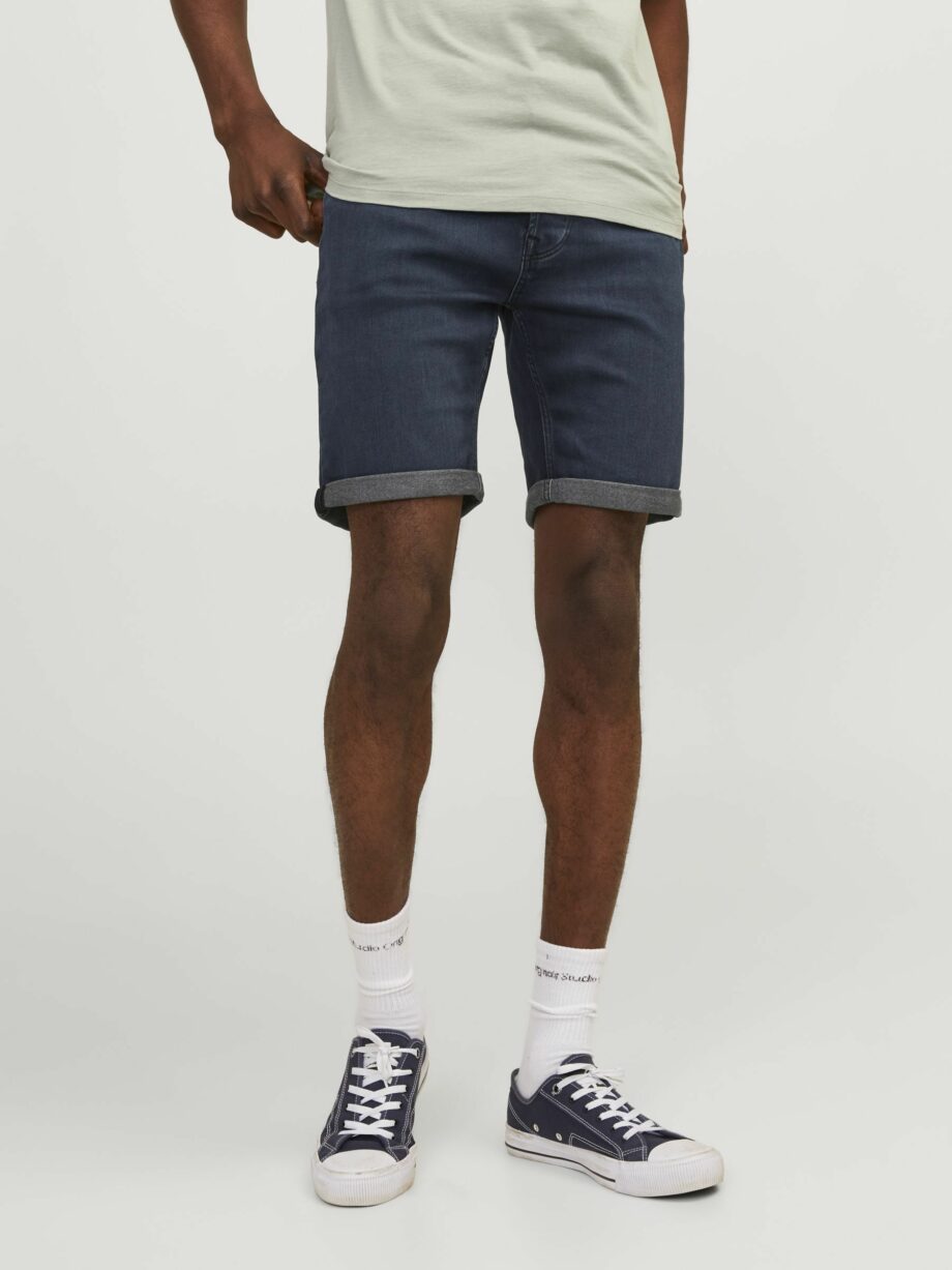 JACK&JONES Herren Jeans-Shorts Rick in Blau - dark blue denim