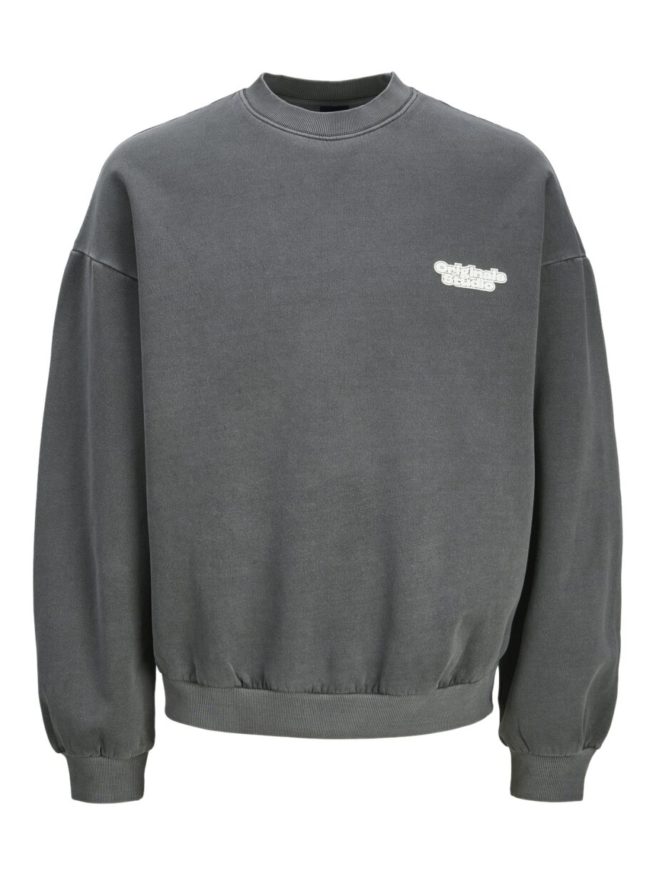 JACK&JONES Herren Rundhals Sweatshirt in Washer-Optik Ridgewook