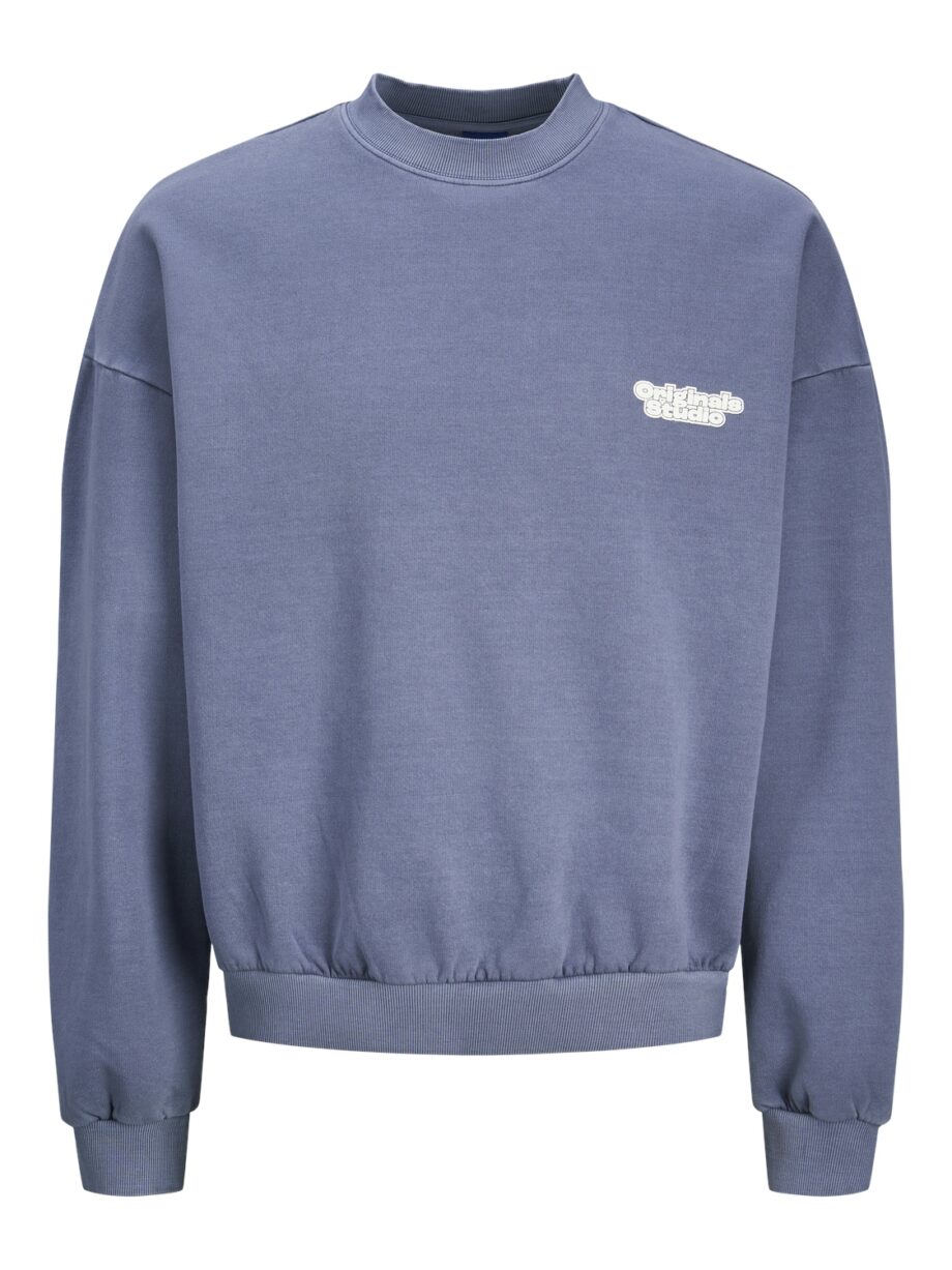 JACK&JONES Herren Rundhals Sweatshirt in Washer-Optik Ridgewook