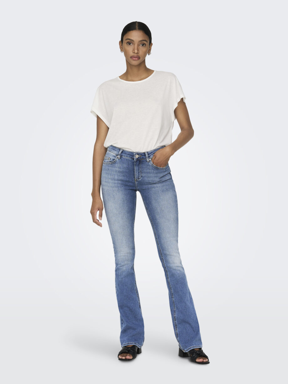 ONLY Damenjeans Blush Mid Flared in light blue denim