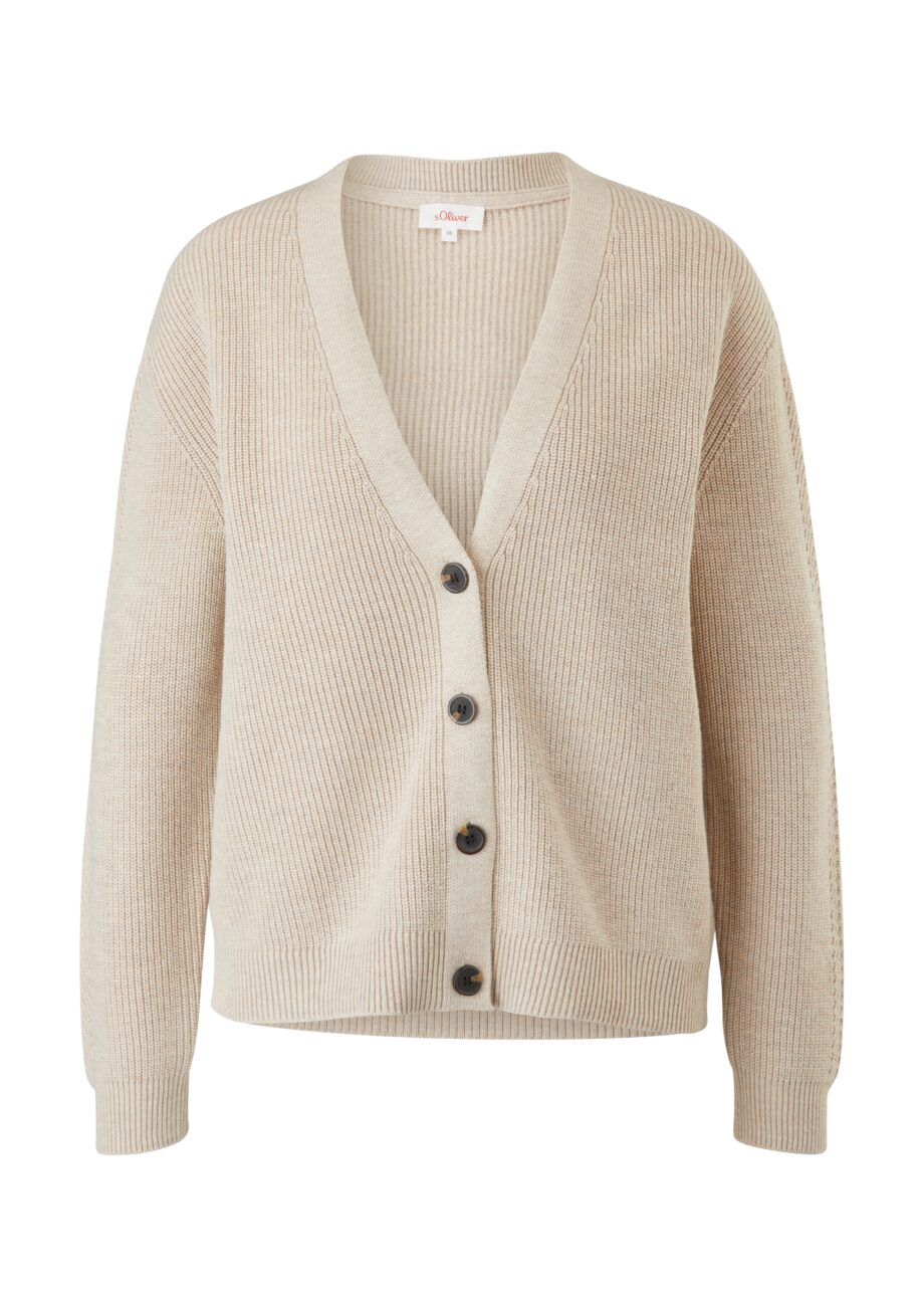 S. OLIVER Damen Cardigan Strickjacke in Braun