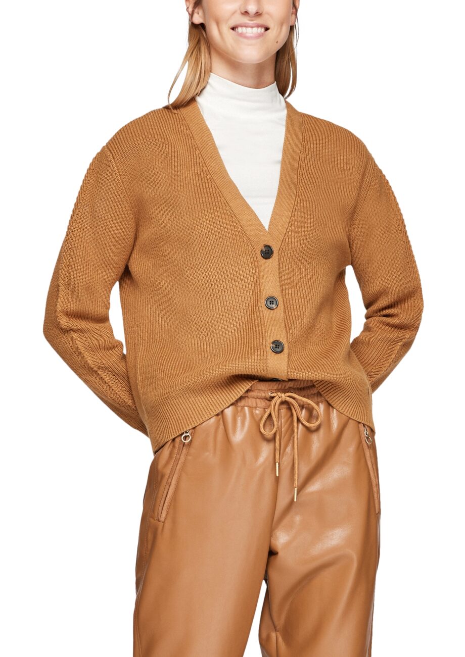 S. OLIVER Damen Cardigan Strickjacke in Braun