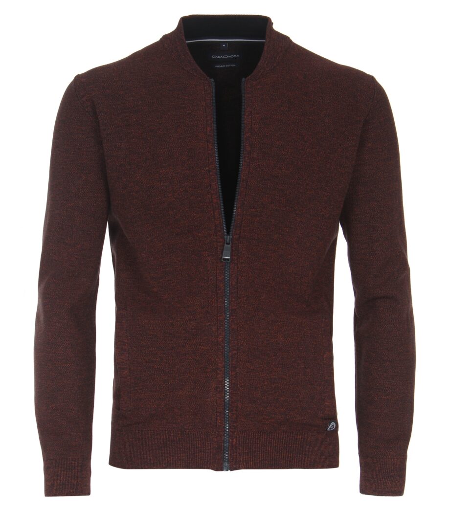 CASAMODA Herren Strickjacke mit Reißverschluss und seitlichen Taschen