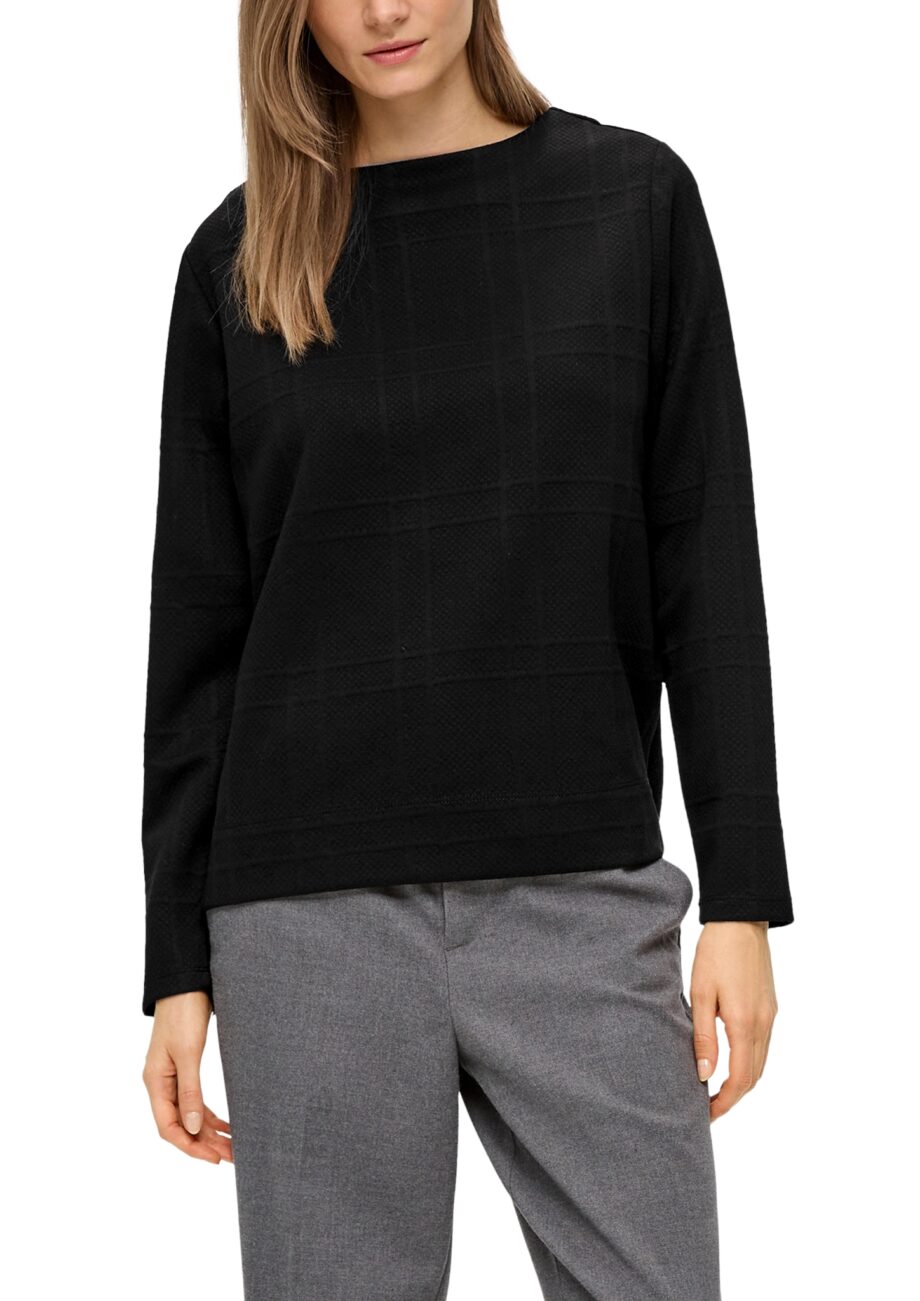 S. OLIVER Sweatshirt schwarz