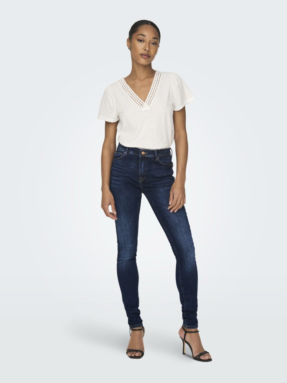 ONLY Skinny-Jeans PUSH SHAPE dark blue denim