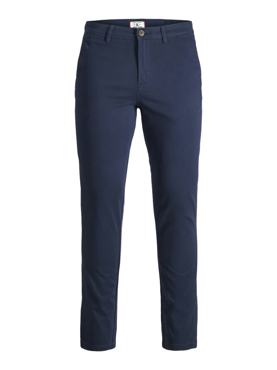 JACK&JONES Herren Chinohose MARCO Slim Fit in Blau - Farbe Navy