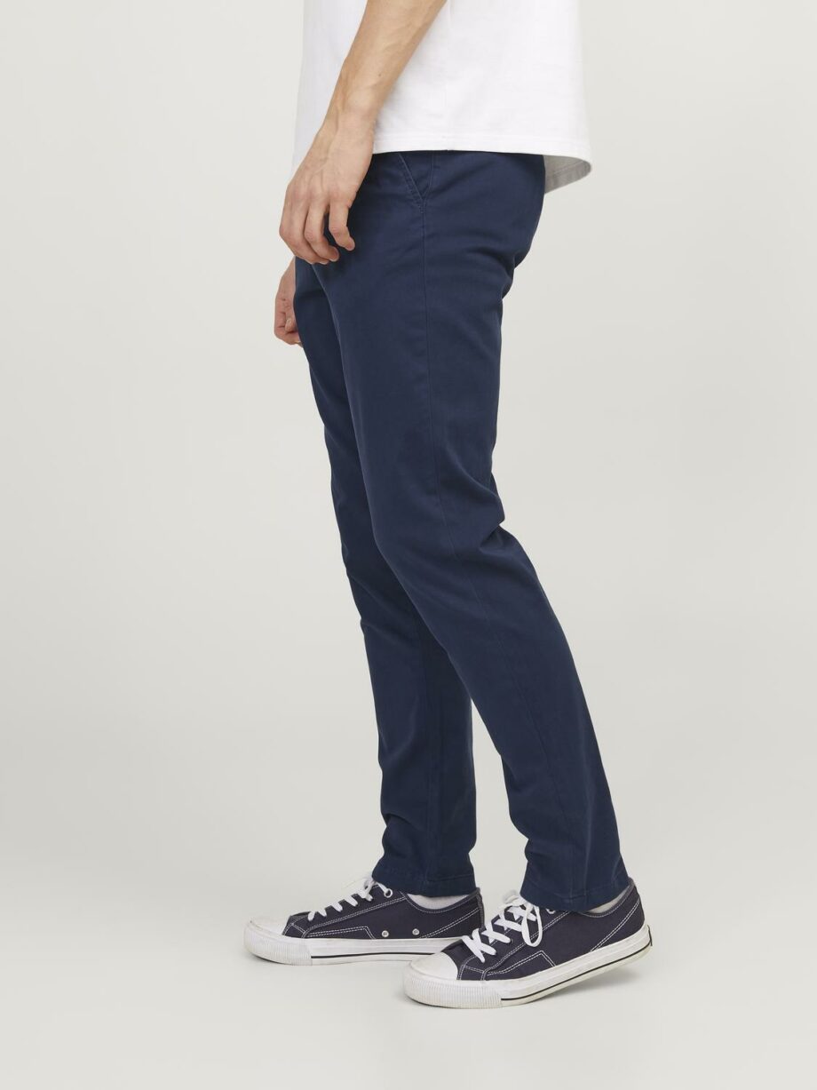 JACK&JONES Herren Chinohose MARCO Slim Fit in Blau - Farbe Navy