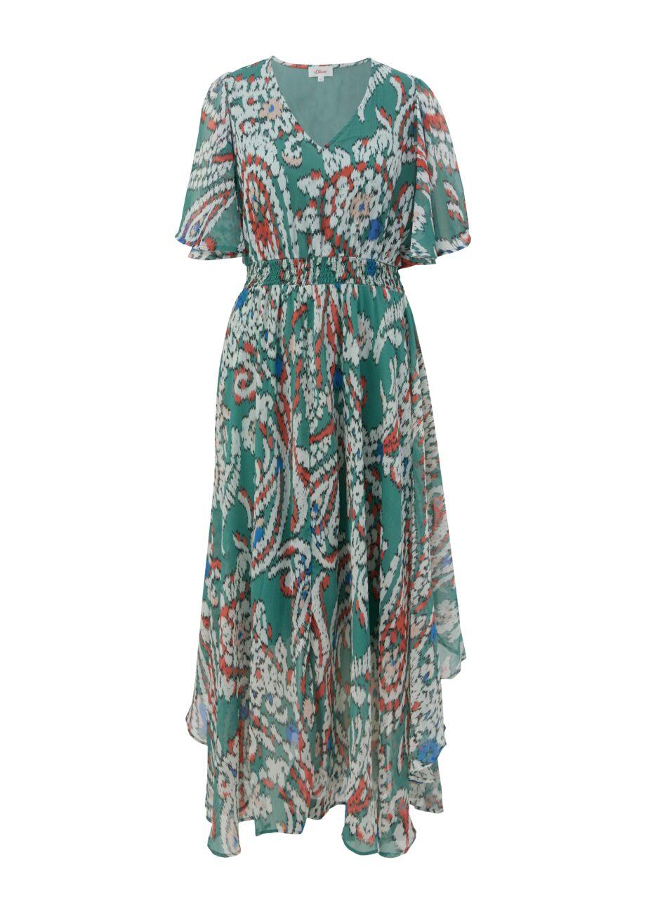 S. OLIVER Chiffon-Kleid mit Alloverprint