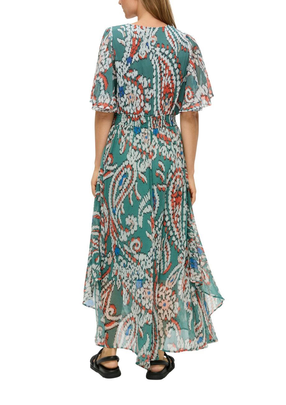 S. OLIVER Chiffon-Kleid mit Alloverprint