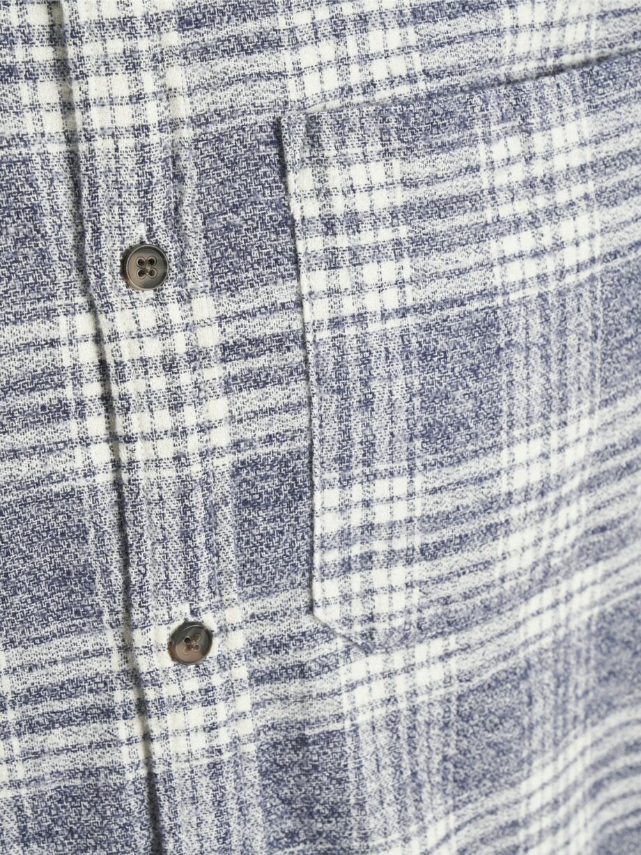 JACK&JONES Hemd mit Button-Down Kragen und Karomuster